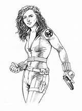Widow Avengers Superheroes Colorare Vedova Nera Disegni Endgame Designlooter Hawkeye Ultron sketch template