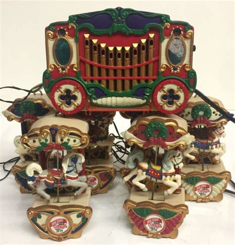 vintage  christmas holiday carousel  sold  parts  working read ebay