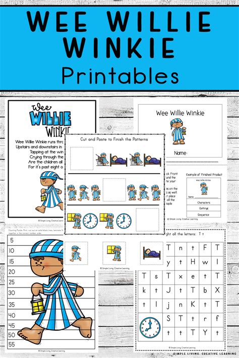 wee willie winkie printables simple living creative learning
