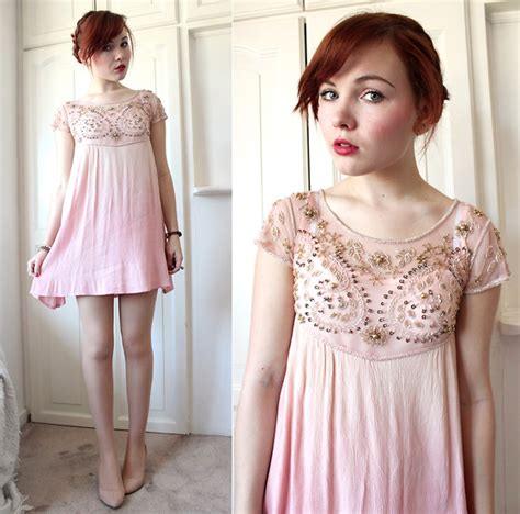 Paige Joanna Calvert Becky B Wardrobe Pink Beaded Dress Dorothy