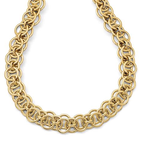 aa jewels solid  yellow gold big heavy link fancy necklace chain