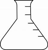 Erlenmeyer Flask Beaker Empty Science Conical Drawing Clipart Clip Diagram Tube Test Laboratory Draw Cliparts Chemistry Transparent Chemical Line Pic sketch template