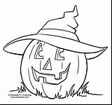 Pumpkin Hat Coloring Pages Spooky Printable Print sketch template