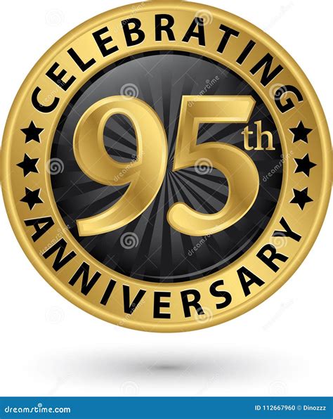 celebrating  anniversary gold label vector stock vector