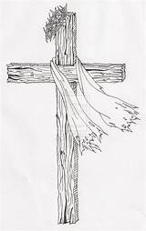 Cross Drawing Jesus Crown Thorns Drawings Sketch Easy Wooden Tattoo Rugged Old Christian Tattoos Sketches Paintingvalley Pencil Step Google Designs sketch template