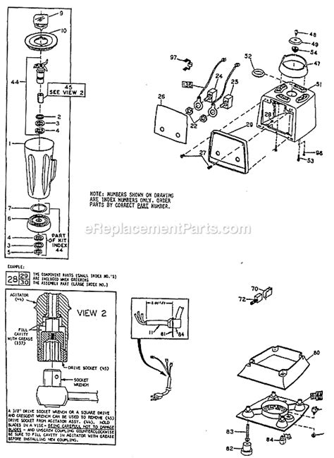 oster   parts list  diagram ereplacementpartscom