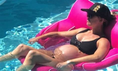 Pregnant Christina Anstead Lounges On Pool Floatie In