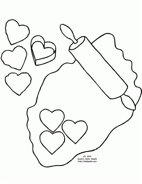 printable coloring page featuring sugar cookies  kaylas daily