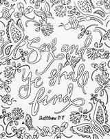 Coloring Pages Bible Verse Scripture Memorizing Quote Printable Adults Color Kids sketch template