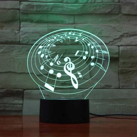 musical notes  lamp touch switches light colorful decor lighting usb flexible led lampen