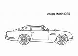 Aston Db5 4kids sketch template