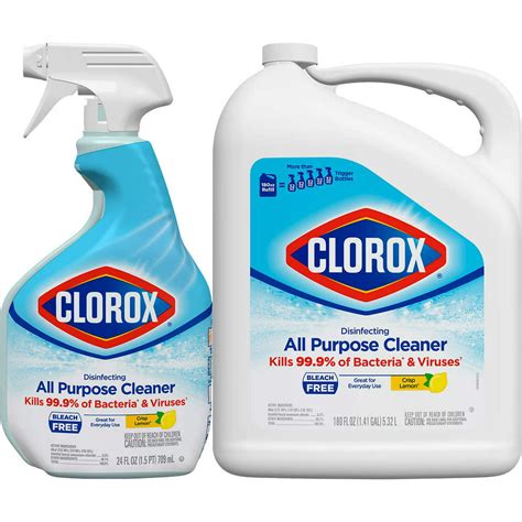 clorox disinfecting  purpose bleach  cleaner refill crisp lemon