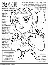 Scout Girl Coloring Pages Superhero Petal Daisy Brownie Purple Delilah Respect Myself Others Law Printable Dollar Cookie Bill Makingfriends Being sketch template