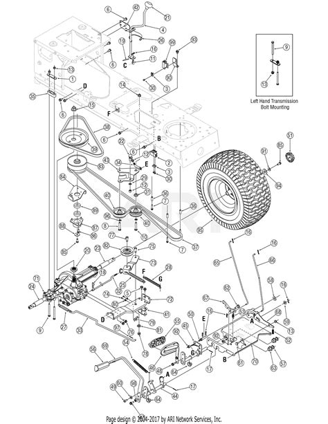 troy bilt axtg super bronco  parts diagram  drive