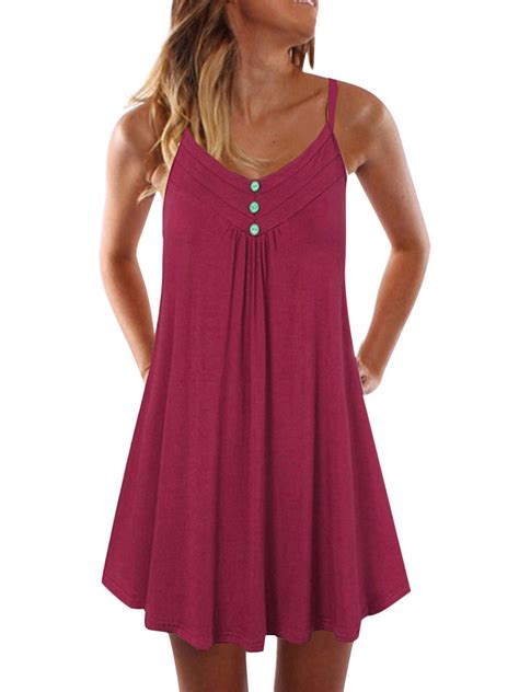 women s plus size strappy plain sleeveless loose casual
