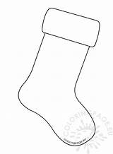 Stocking Christmas Template Coloring Large sketch template