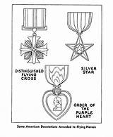 Coloring Pages Forces Armed Memorial Veterans Sheets Medals Printables Honor Service Usa American Military Kids Activities Crafts Flying Medal Printable sketch template