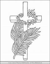 Lent Thorns Palms Thecatholickid Easter Loudlyeccentric sketch template