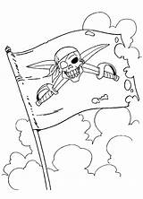 Jolly Bandera Pirata Colorkid Malvorlagen Template Piratenflagge sketch template