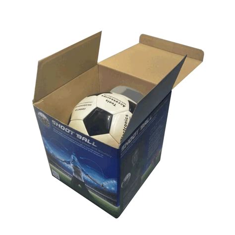 custom printed packaging corrugated paper football soccer ball box buy paper boxfootball box