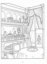 Coloring Pages Victorian House Adults Room Book Colouring Adult Color Houses Printable Architecture Line Clipart Drawing Aesthetic Scenery Kids Sheets sketch template