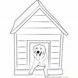 House Coloring Pages Dog Doggy Coloringpages101 Dogs Kids sketch template