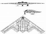 Spirit Aircraft Boeing Blueprints Stealth Bomber Drawing Plan Airplane Plans Model Jet Military Blueprint Air Orthographic Planes Plane Aerospace Sketch sketch template