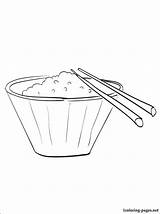 Rice Bowl Getdrawings Drawing Coloring sketch template