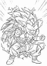 Saiyan Super Coloring Pages Dragon Ball Goku Getcolorings Getdrawings sketch template