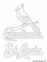 Coloring Pages Mlb Logo Cardinals Getcolorings Baseball sketch template