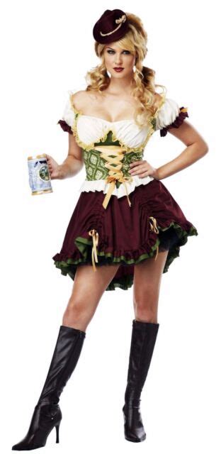Oktoberfest Bavarian Beer Garden Girl German Adult Costume Ebay