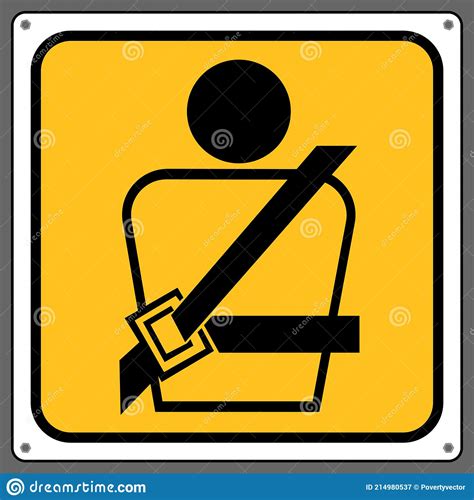 please wear your seat belt for safety caution sign stock vector