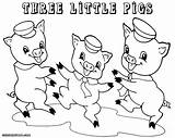 Pigs Three Little Coloring Pages Preschool Pdf Preschoolers Drawing Story Pig Colouring Printable Fun Clipart Cartoon Print Sheets Draw Houses sketch template