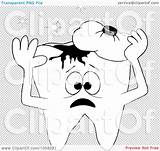 Clip Tooth Aching Cavity Outline Coloring Ice Pack Illustration Royalty Vector Pams Clipart sketch template