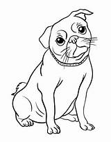 Pug Coloring Pages Baby Printable Puppies Color Cartoon Getcolorings Animal Pugs sketch template