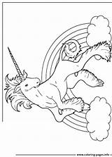 Unicorn Rainbow Drawing Coloring Pages Printable Getdrawings Info sketch template