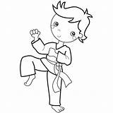 Karate Coloring Pages Kid Kids Drawing Embroidery Designs Para Colouring Colorear Colorir Stamps Color Desenhos Digi Dibujos Bogg Sports Party sketch template