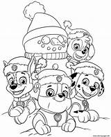 Patrol Coloring Christmas Paw Pages Printable Print Book sketch template
