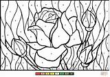 Coloring Number Color Pages Designs Printable Comments Rose sketch template