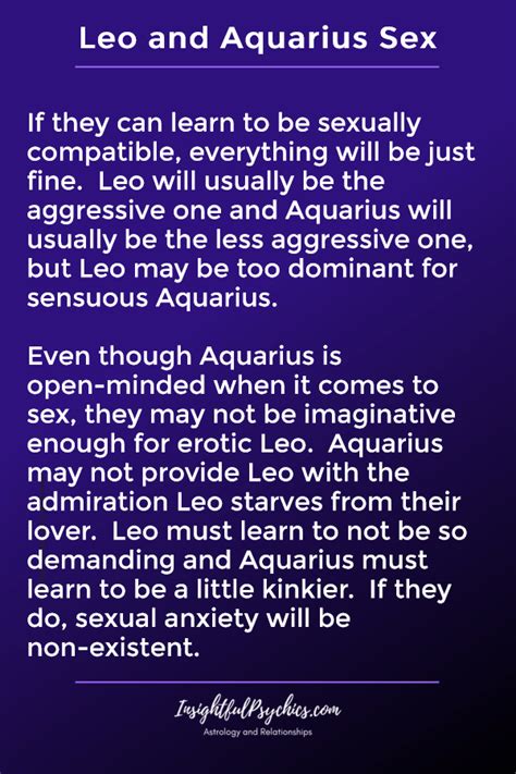 Aquarius And Leo Compatibility Sex Love And Friendship