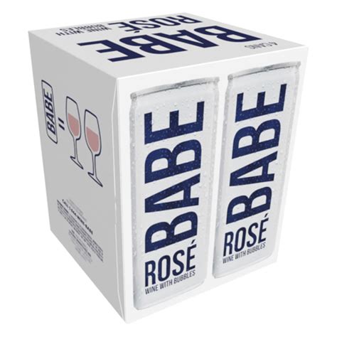 babe rose with bubbles 250 ml cans shop wine at h e b