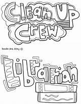 Jobs Classroom Coloring Pages Class Printables Doodles Classroomdoodles Choose Board Chart Cleanup Librarian Crew Printable sketch template