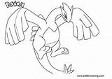 Lugia Pokemon Coloring Pages Printable Kids sketch template