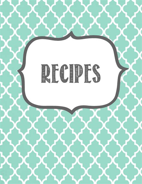 recipe book cover printable recipe book dividers pink polka dot