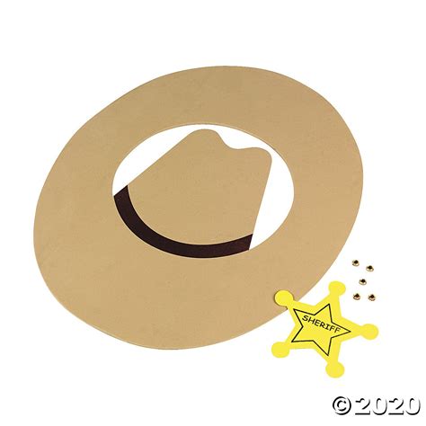 sheriff cowboy hat craft kit oriental trading   cowboy hat