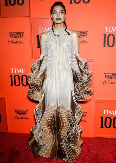 Indya Moore Nude Boobs In See Through Dress Scandal Planet