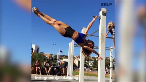 watch this woman is incredibly strong just look at those one arm pull ups self video cne