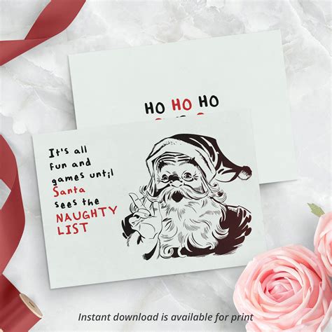 naughty christmas card funny christmas card funny xmas etsy