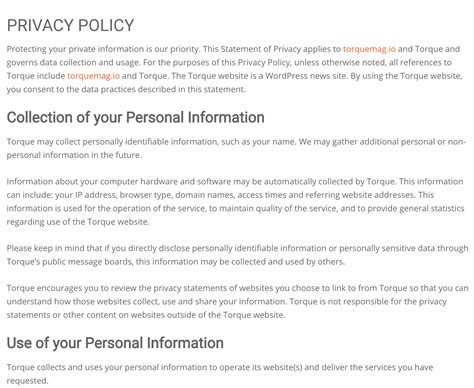 sms privacy policy template