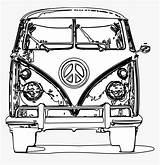 Vw Bulli Bus Scalable Line Vector Volkswagen Coloring Graphics Pages Kindpng sketch template